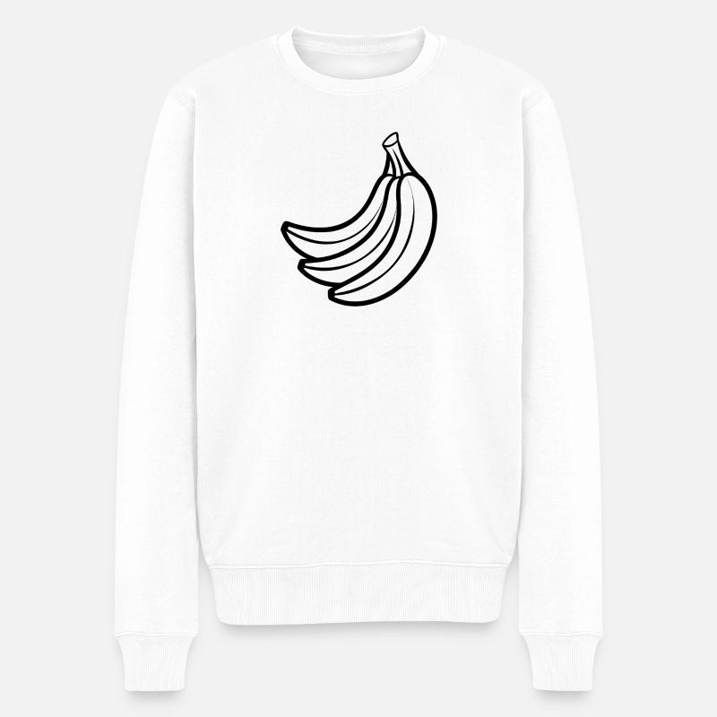 Bananes - Pull Premium bio Homme - blanc