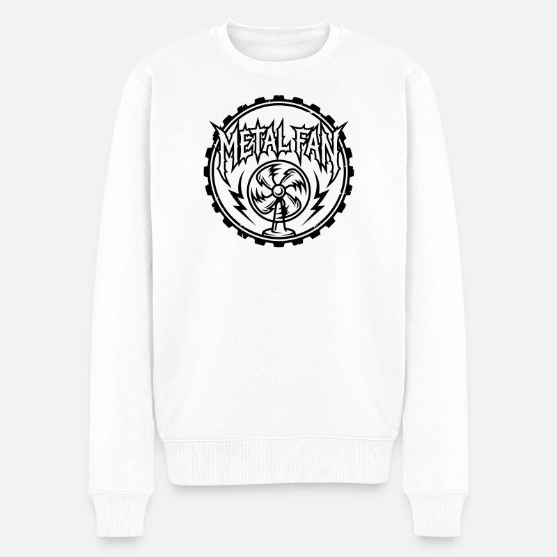 Metallventilator - Männer Premium Bio Pullover - Weiß