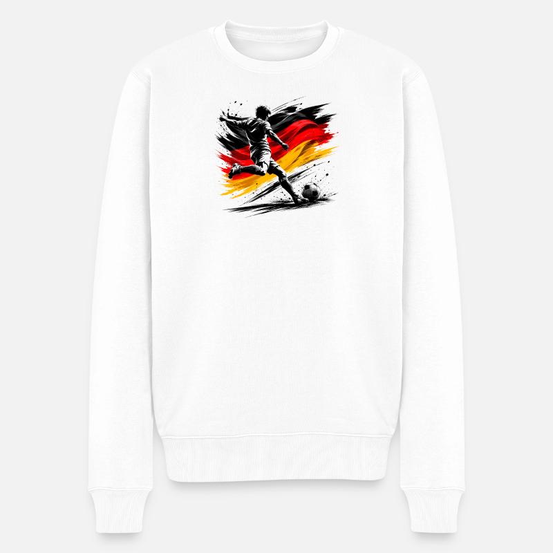 Kicker avec drapeau allemand - Pull Premium bio Homme - blanc