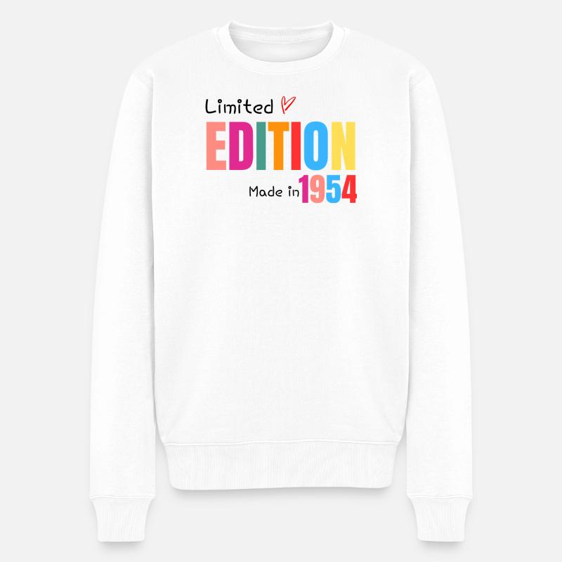 Limitierte Auflage Hergestellt 1954 - Männer Premium Bio Pullover - Weiß