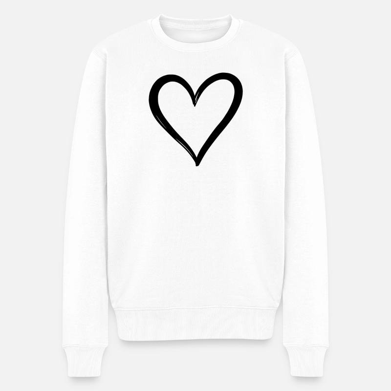 Cœur - Pull Premium bio Homme - blanc