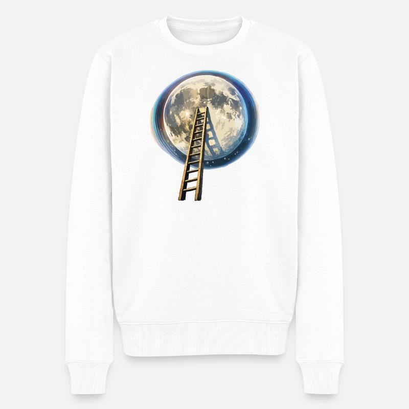 Échelle vers la Lune - Pull Premium bio Homme - blanc