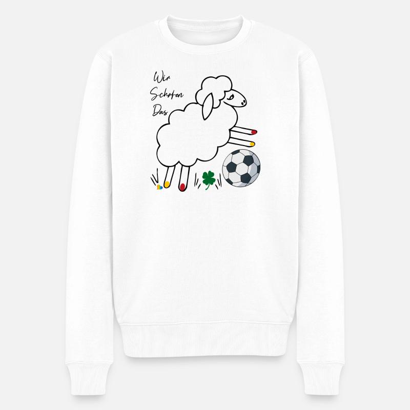 Wir Schafen das - Männer Premium Bio Pullover - Weiß