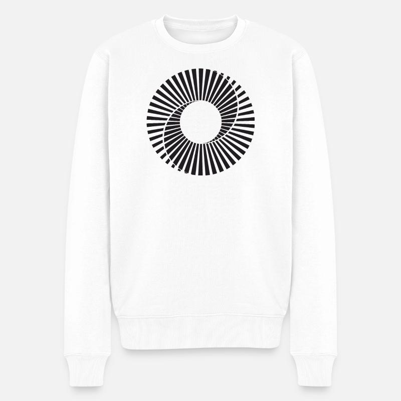 Conception en spirale scanimation - Pull Premium bio Homme - blanc