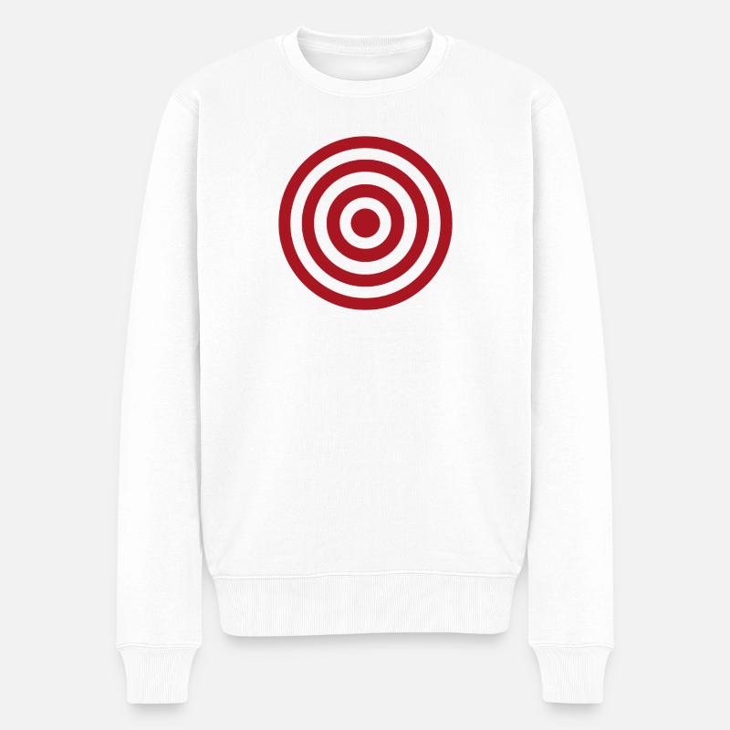 Cible Bullseye - Pull Premium bio Homme - blanc