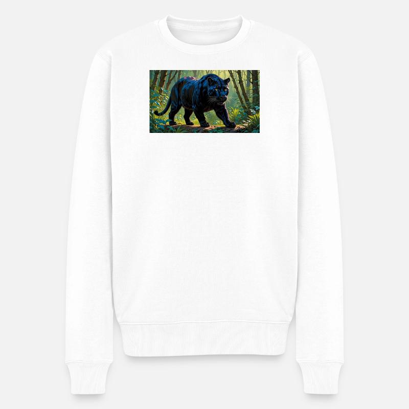Panthère noire - Pull Premium bio Homme - blanc
