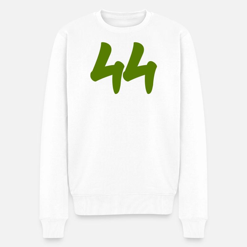 44- - Männer Premium Bio Pullover - Weiß