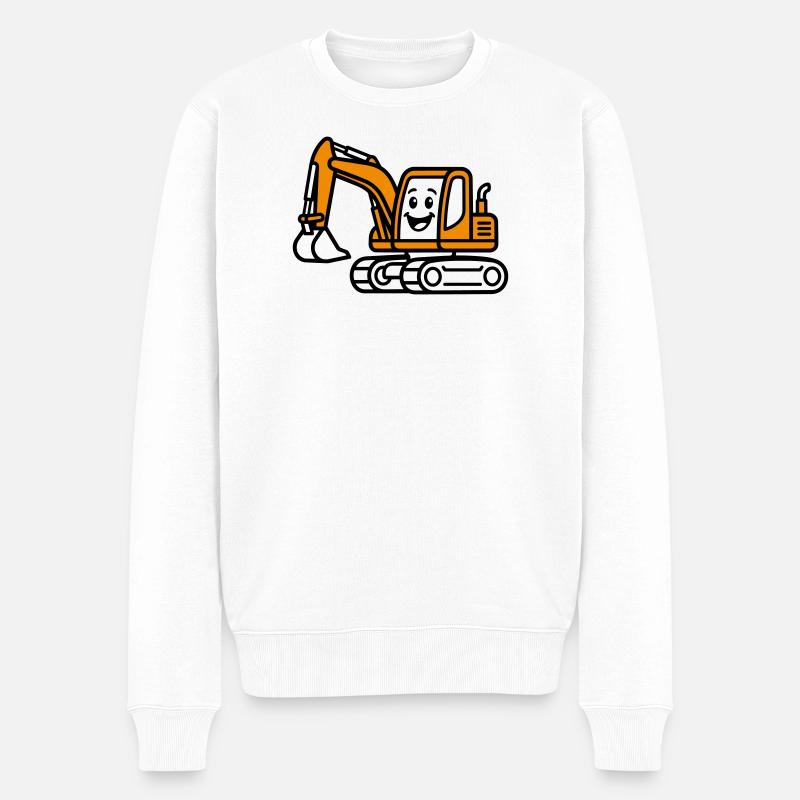 Excavator Kids - Männer Premium Bio Pullover - Weiß