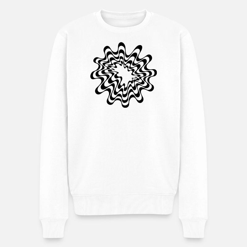 Conception géométrique du plasme - Pull Premium bio Homme - blanc