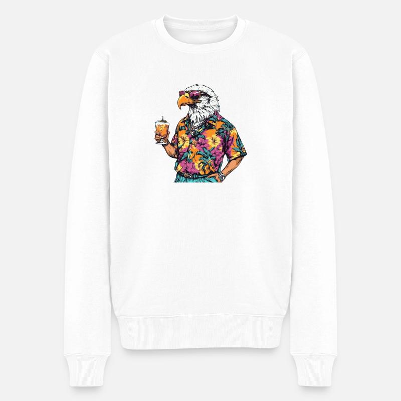 Eagle Comic Summer - Men's Premium Organic Jumper - white