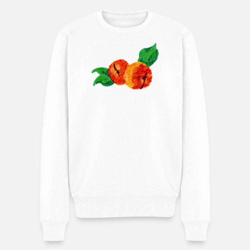 Aprikosen Art - Männer Premium Bio Pullover - Weiß