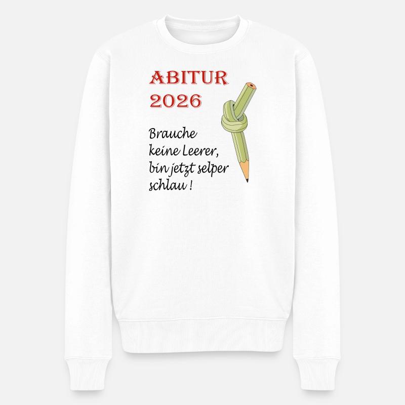 ABITUR_2026 - Männer Premium Bio Pullover - Weiß