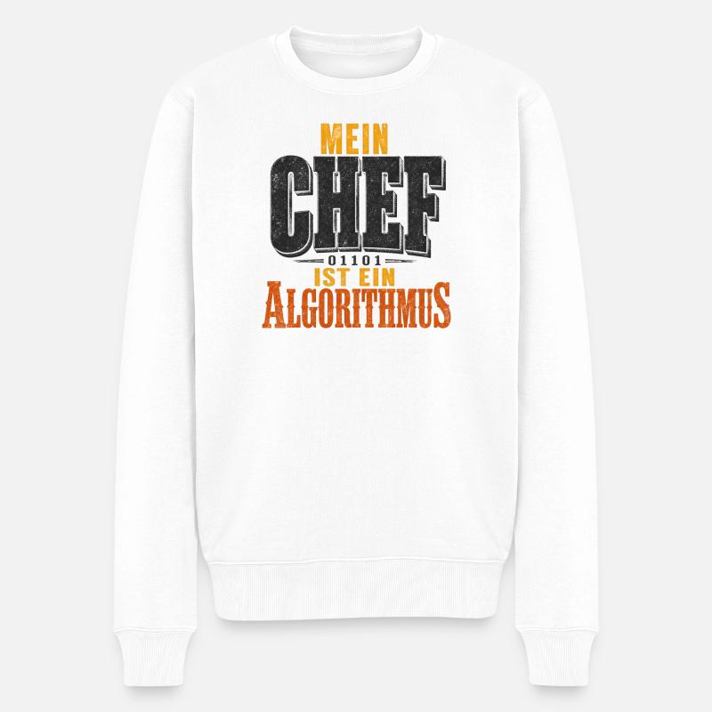 Chaos als Algorithmus - Männer Premium Bio Pullover - Weiß