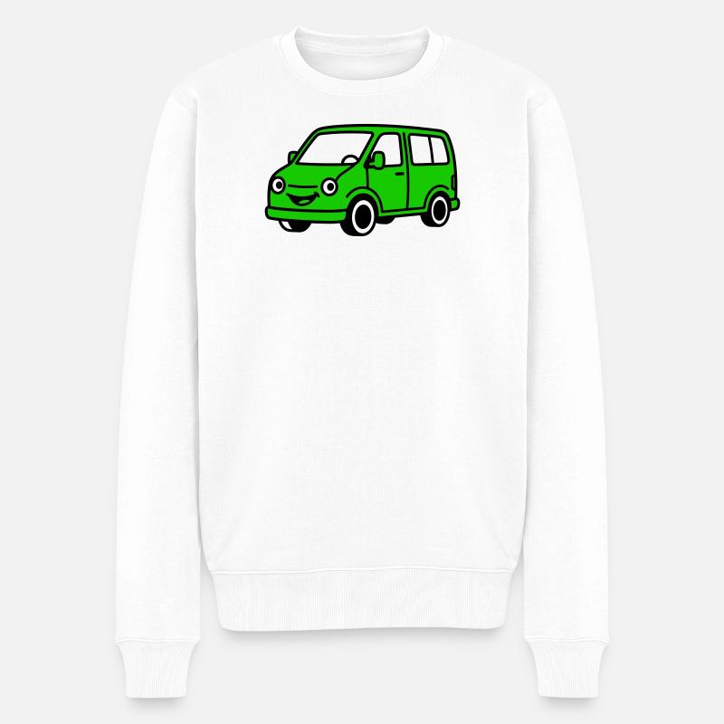 Van Cartoon - Männer Premium Bio Pullover - Weiß