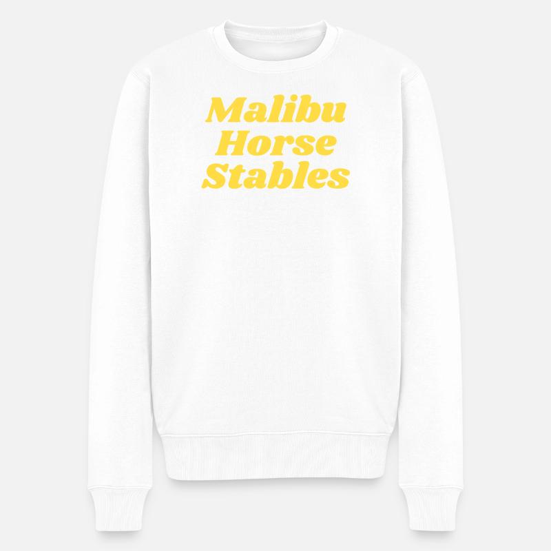 Malibu Horse Stables - Männer Premium Bio Pullover - Weiß