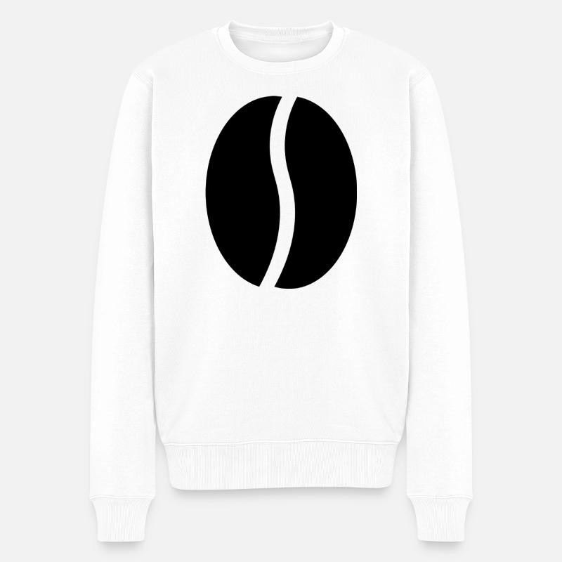 Kaffeebohnen - Männer Premium Bio Pullover - Weiß