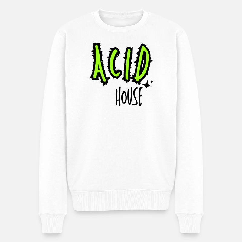 Maison acide. - Pull Premium bio Homme - blanc