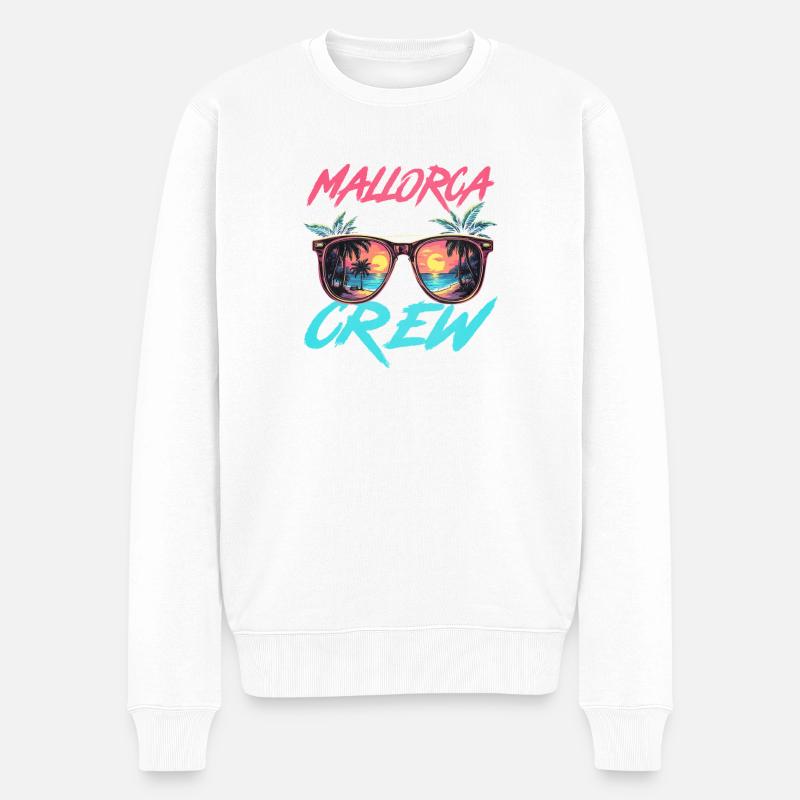 Mallorca Party Crew - Pull Premium bio Homme - blanc