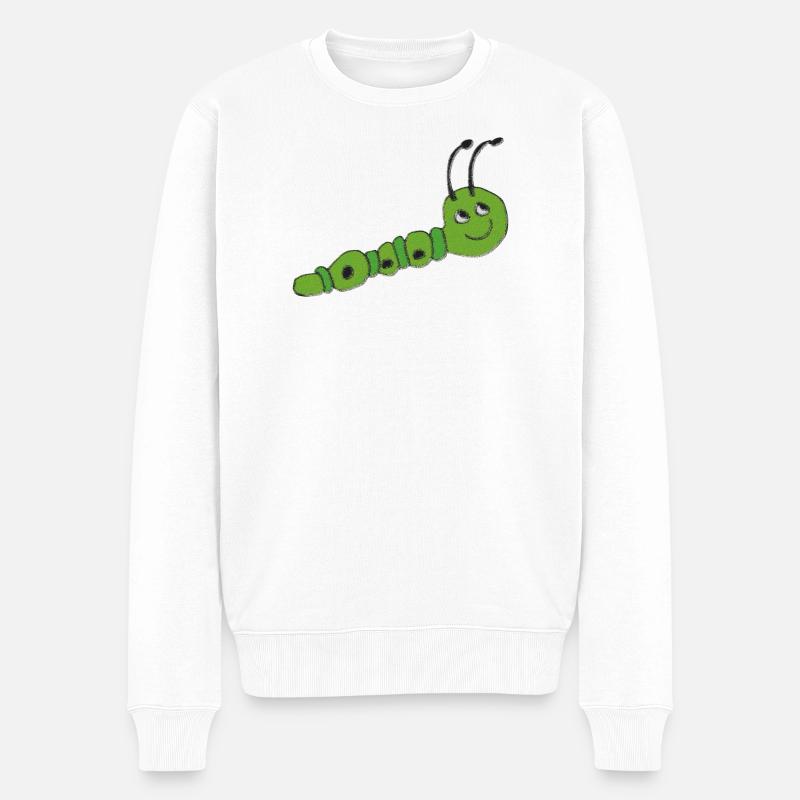 Raupe impressionismus - Männer Premium Bio Pullover - Weiß