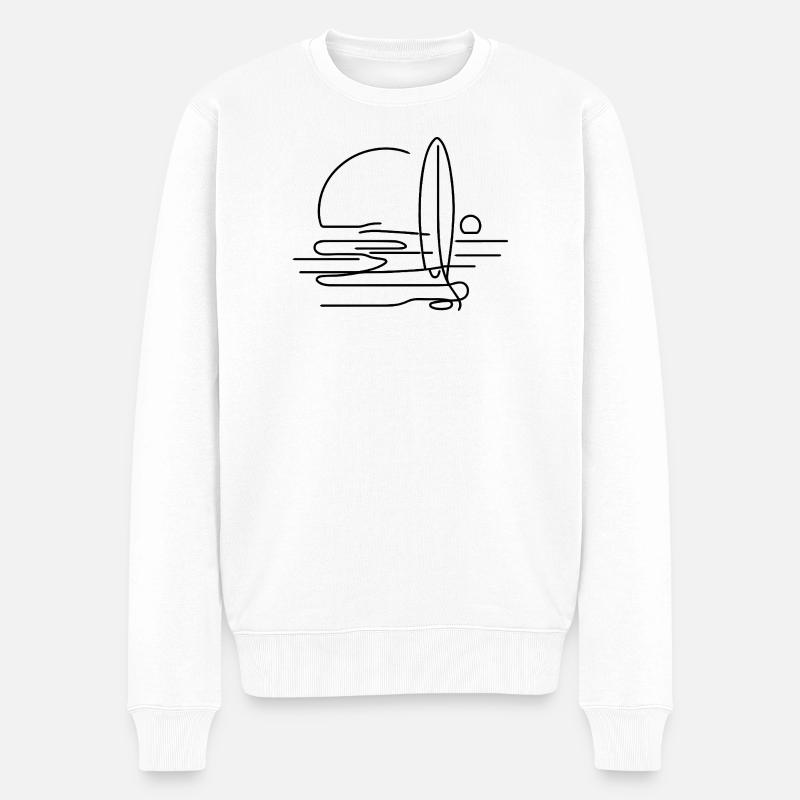 Croquis de surf - Pull Premium bio Homme - blanc
