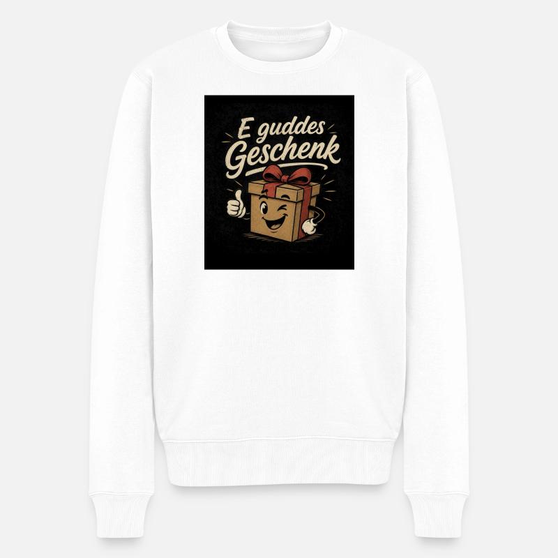 Geschenk T-Shirt - Männer Premium Bio Pullover - Weiß