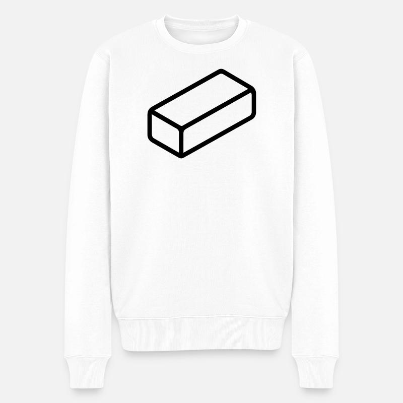 brique - Pull Premium bio Homme - blanc