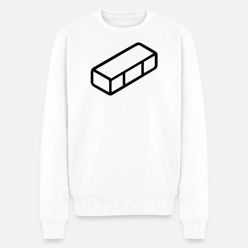 brique - Pull Premium bio Homme - blanc