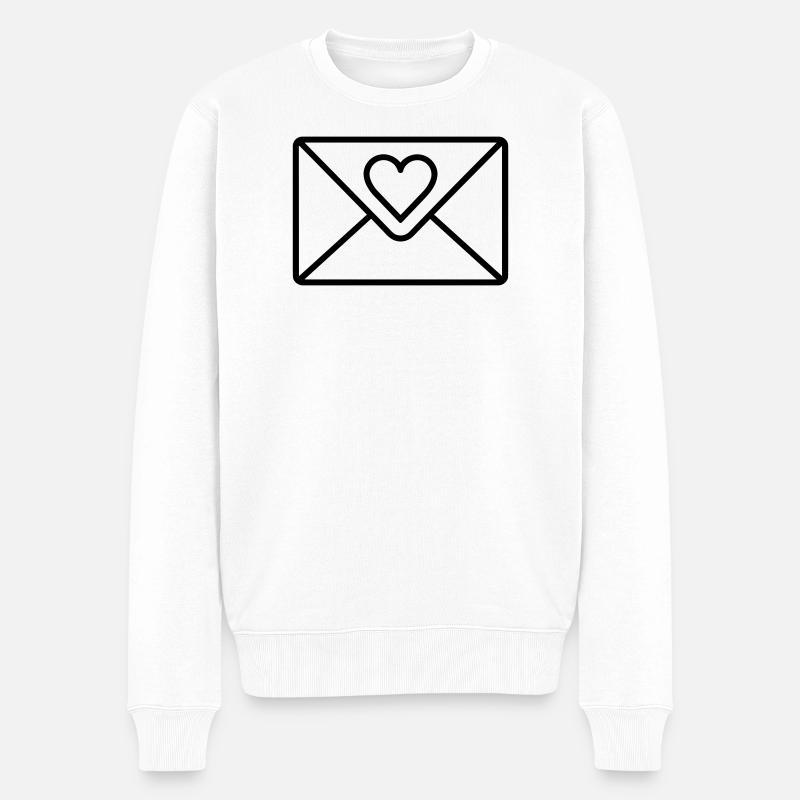lettre d’amour - Pull Premium bio Homme - blanc