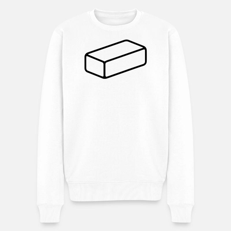 brique - Pull Premium bio Homme - blanc