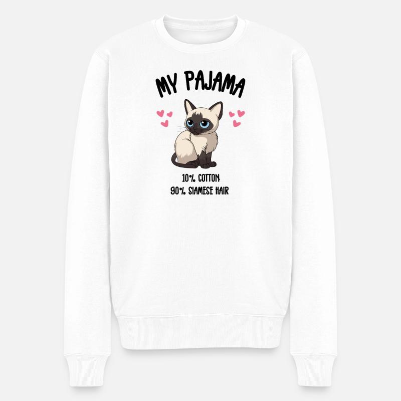 Pyjama Siamois pour chat - Pull Premium bio Homme - blanc