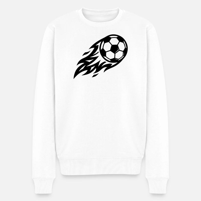 Balle de feu de football - Pull Premium bio Homme - blanc