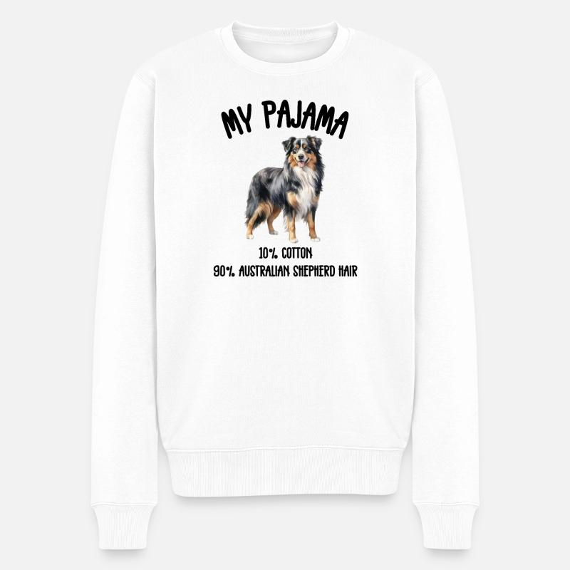 Pyjama du berger australien - Pull Premium bio Homme - blanc