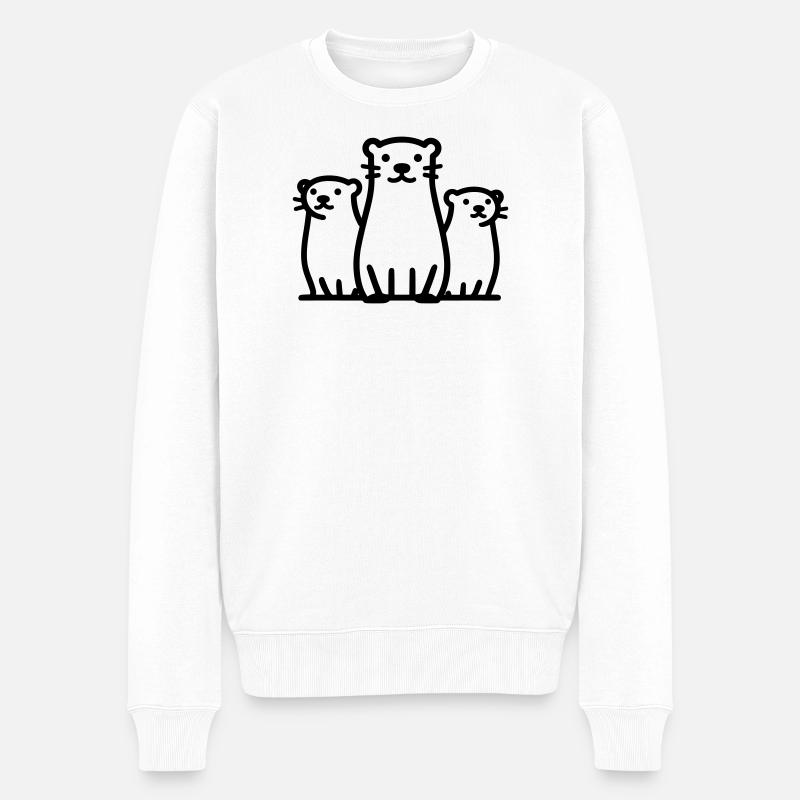 loutre - Pull Premium bio Homme - blanc