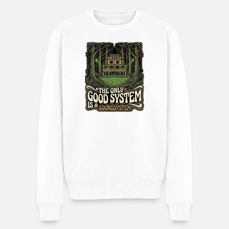 The Only Good Soundsystem - Männer Premium Bio Pullover - Weiß