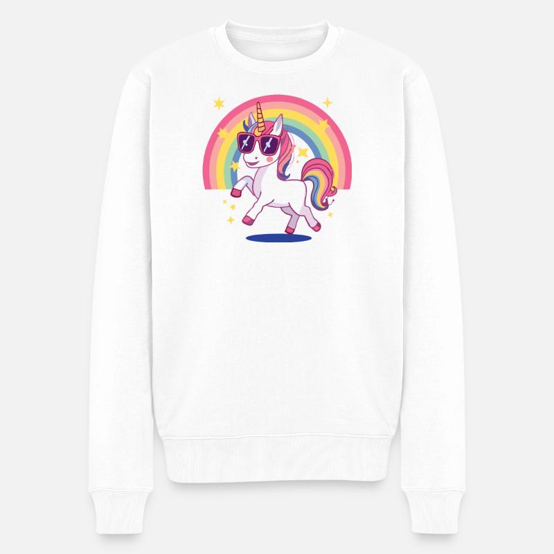 Licorne - Pull Premium bio Homme - blanc