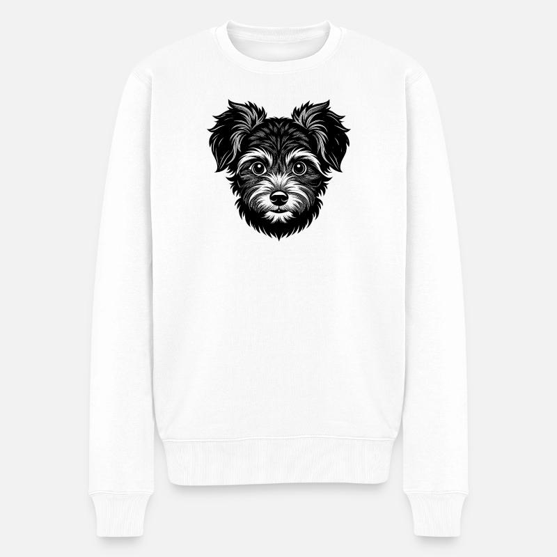 Mignon Yorkiepoo - Pull Premium bio Homme - blanc