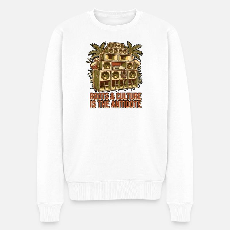 Antidote Is Roots - Männer Premium Bio Pullover - Weiß
