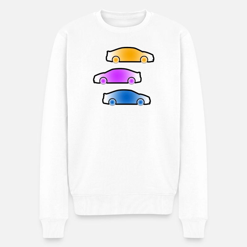 Autos - Männer Premium Bio Pullover - Weiß