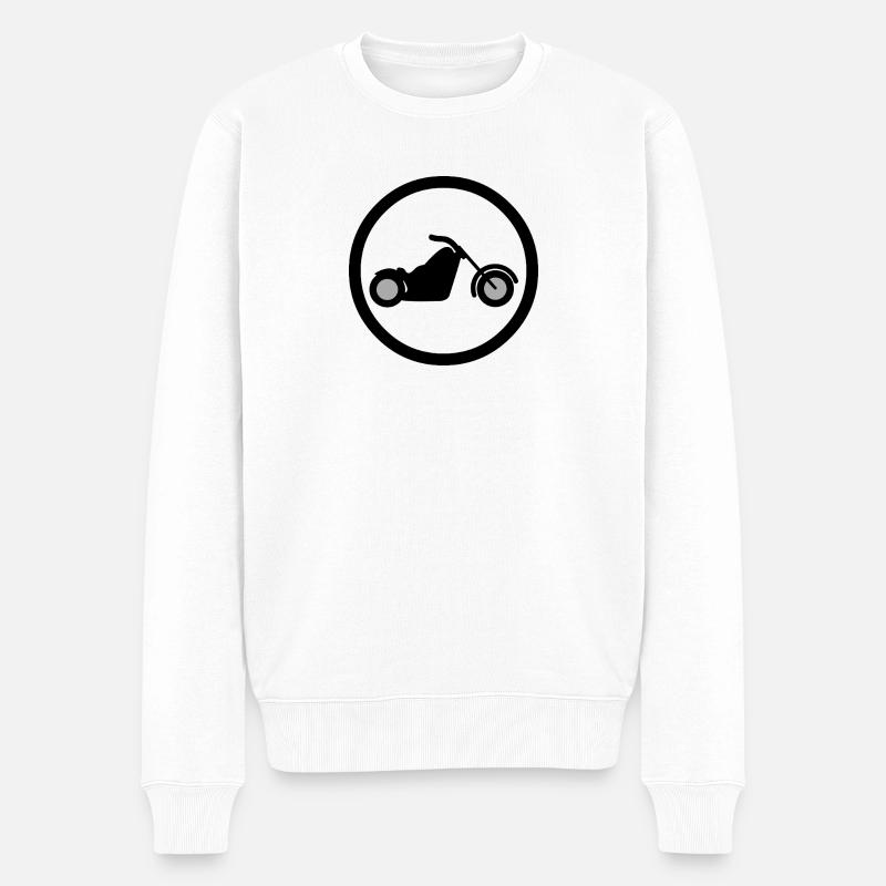 motocyclette - Pull Premium bio Homme - blanc