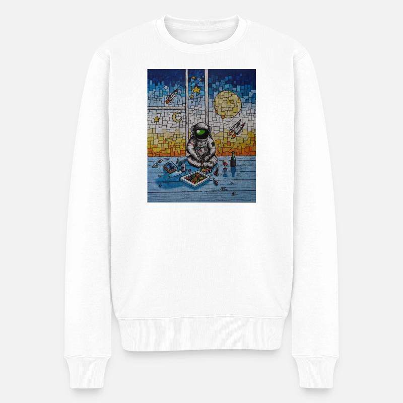 Artiste astronaute - Pull Premium bio Homme - blanc