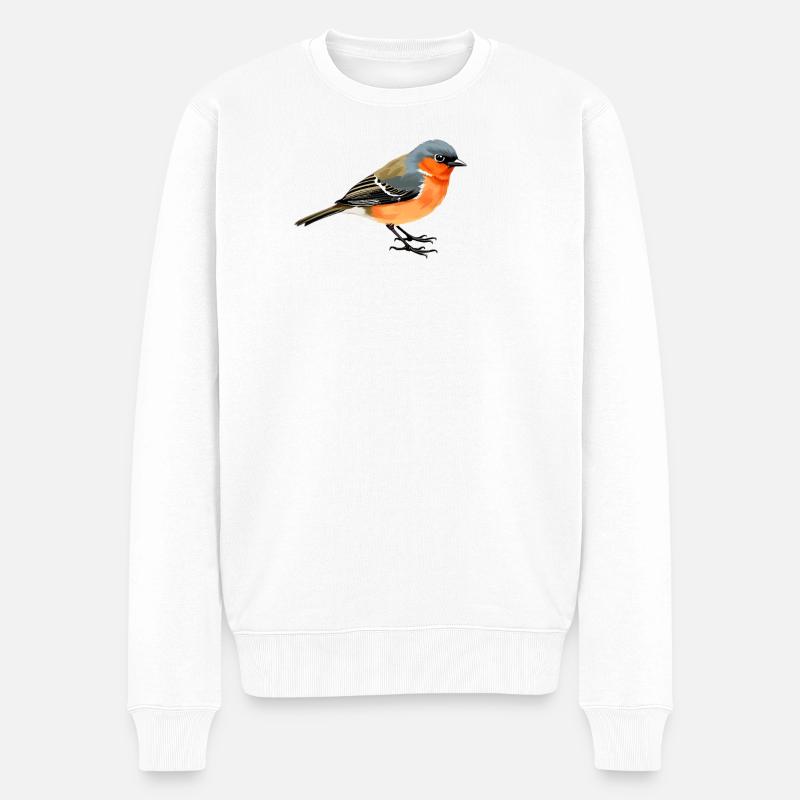 Buchfink - Männer Premium Bio Pullover - Weiß