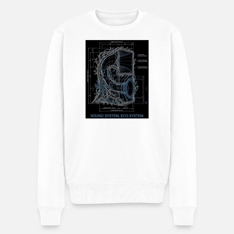 Système audio Eco - Pull Premium bio Homme - blanc