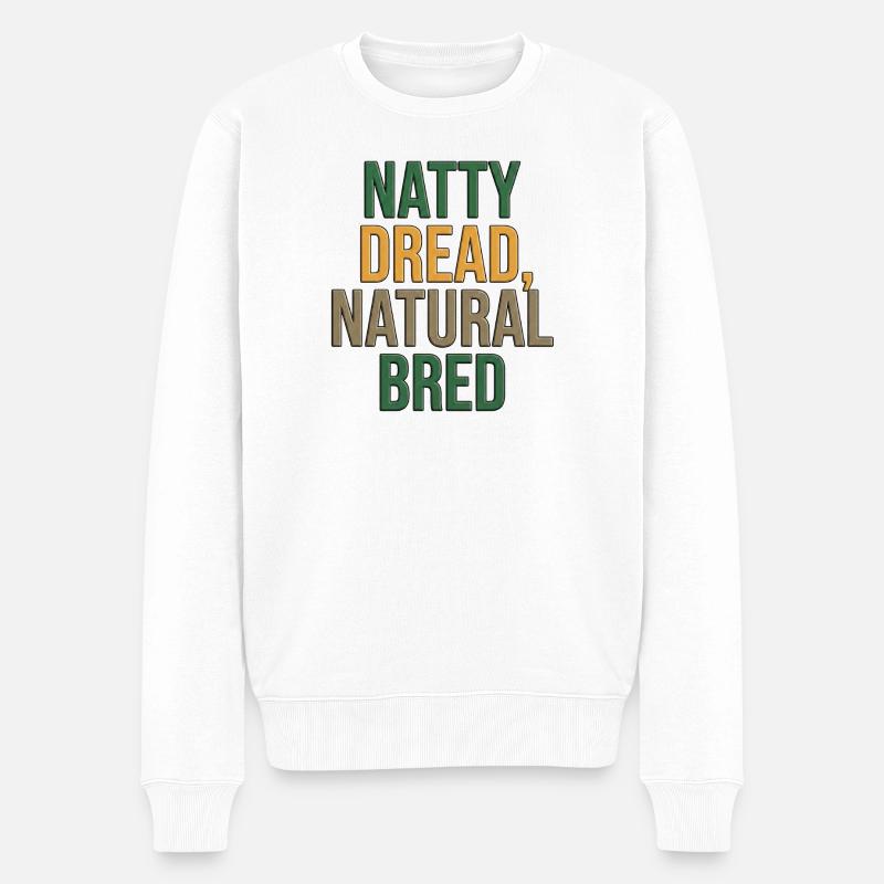 Natural Natty - Männer Premium Bio Pullover - Weiß