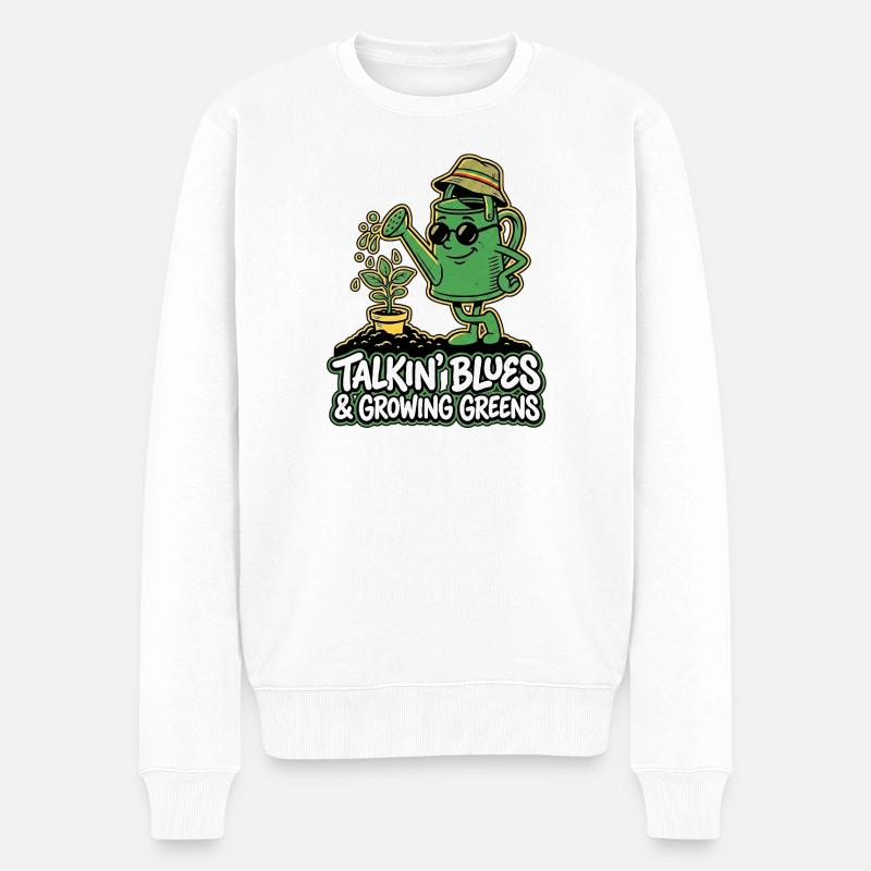 Growing Greens - Männer Premium Bio Pullover - Weiß