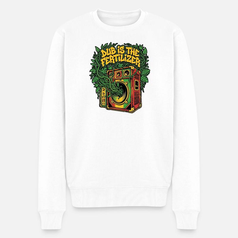 Dub Reggae Soil - Männer Premium Bio Pullover - Weiß