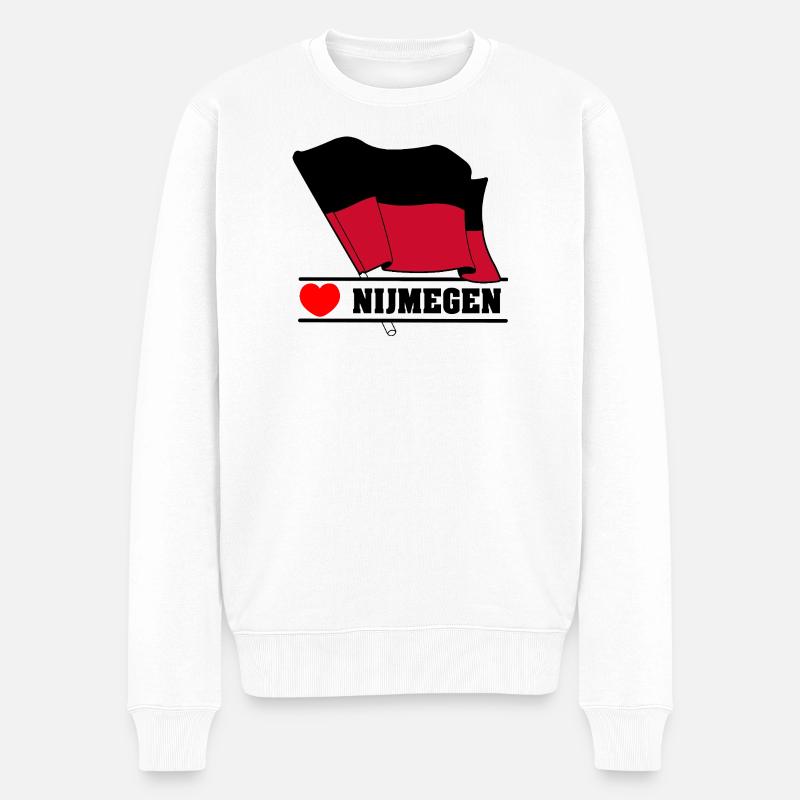 Ich liebe Nijmegen - Männer Premium Bio Pullover - Weiß