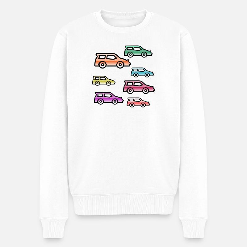 Autos - Männer Premium Bio Pullover - Weiß