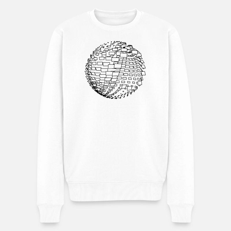 Parametric Sphere - Men's Premium Organic Jumper - white