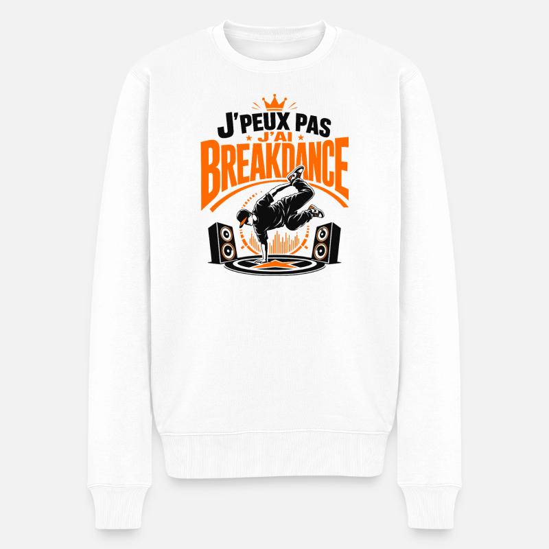 J’Peux Pas J’Ai Breakdance - Pull Premium bio Homme - blanc