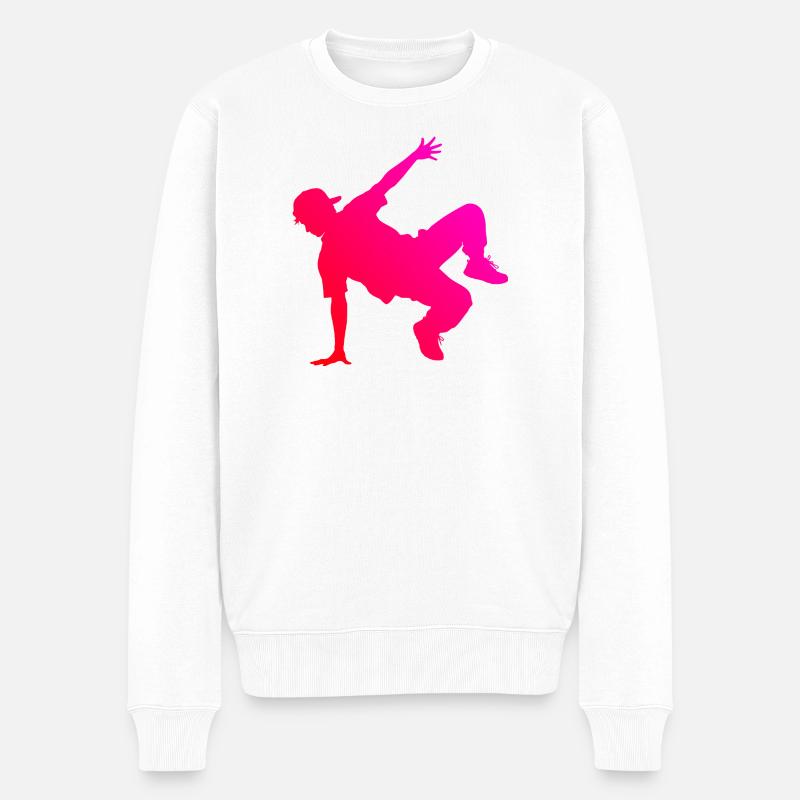 Geschenkidee für einen Breakdancer mit Streetdance - Männer Premium Bio Pullover - Weiß